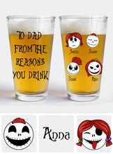 Load image into Gallery viewer, Personalized Beer Glass for Dad Custom Name Gift Idea