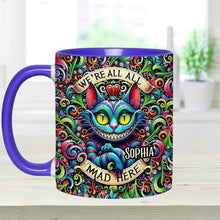 Load image into Gallery viewer, Personalized Ceramic Accent Mug with Colorful Cat Design for Birthdays or Christmas