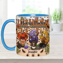Load image into Gallery viewer, Personalized Three Witches Accent Mug for Fall Coffee Lovers