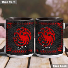 Load image into Gallery viewer, Personalized Accent Mug with Dragon Design for Coffee Lovers