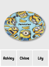 Load image into Gallery viewer, Personalized Minion Round Rug Custom Name Gift for Kids