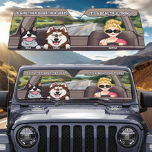 Load image into Gallery viewer, Personalized Dog Car Sunshade Custom Name Gift for Dog Lovers