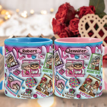 Load image into Gallery viewer, Personalized Two-Tone Accent Mug Custom Name Gift for Couples