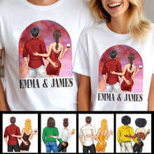 Load image into Gallery viewer, Personalized Couple T-Shirt & Hoodie Unique Gift for Anniversary or Valentine's Day