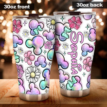 Load image into Gallery viewer, Personalized Tumbler with Puffy Mouse Ears Design Gift Idea