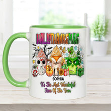 Load image into Gallery viewer, Personalized Hallothanksmas Accent Mug Custom Name Gift