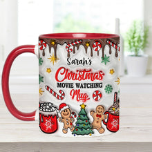 Load image into Gallery viewer, Personalized Christmas Movie Watching Mug Custom Name Gift