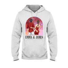 Load image into Gallery viewer, Personalized Couple T-Shirt & Hoodie Unique Gift for Anniversary or Valentine's Day