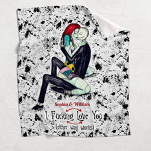 Load image into Gallery viewer, Personalized Nightmare Blanket Custom Name Gift for Couples