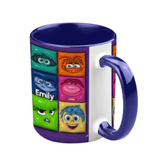 Load image into Gallery viewer, Personalized Accent Mug with Emotion Faces Custom Name Gift