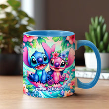 Load image into Gallery viewer, Personalized Ohana Accent Mug Custom Name Gift for Couple