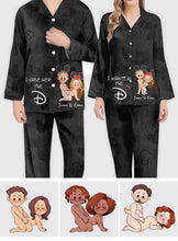 Load image into Gallery viewer, Personalized Satin Pajama Set for Couples with Custom Names & Design