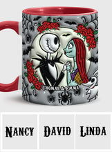 Load image into Gallery viewer, Personalized Nightmare Accent Mug for Couples | Custom Name Gift