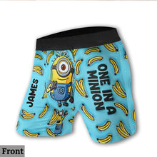 Load image into Gallery viewer, Personalized Men's Boxer Briefs with Minion Design Gift