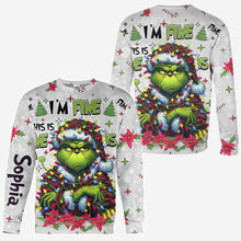 Load image into Gallery viewer, Personalized Christmas All Over Shirt Grinch Design Gift