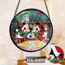 Load image into Gallery viewer, Personalized Stained Glass Suncatcher Unique Couple Gift for Anniversary