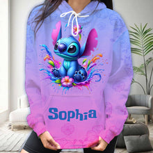 Load image into Gallery viewer, Personalized Blue Ohana All Over Shirt Custom Name Gift