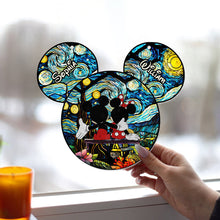 Load image into Gallery viewer, Personalized Mouse Couple Suncatcher Ornament for Animal Lovers