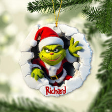 Load image into Gallery viewer, Personalized Grinch Christmas Ornament Custom Name Gift