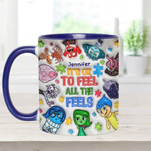 Load image into Gallery viewer, Personalized Autism Awareness Accent Mug Custom Name Gift