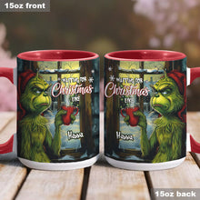 Load image into Gallery viewer, Personalized Grinch Accent Mug Custom Name Christmas Gift