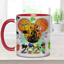 Load image into Gallery viewer, Personalized Halloween Mouse Accent Mug with Custom Name for Kids