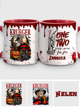 Load image into Gallery viewer, Personalized Horror Accent Mug Custom Name Gift for Fans