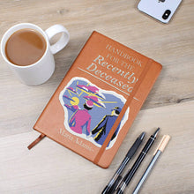 Load image into Gallery viewer, Personalized Leather Journal Handbook for the Recently Deceased Gift Idea