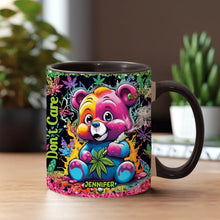 Load image into Gallery viewer, Personalized Don't Care Bear Weed Accent Mug Custom Name Gift