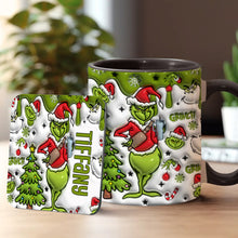Load image into Gallery viewer, Personalized Grinch Accent Mug Custom Name Gift for Christmas
