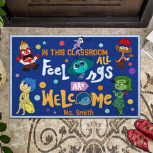 Load image into Gallery viewer, Personalized Classroom Doormat All Feelings Welcome Gift for Teacher