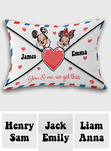 Load image into Gallery viewer, Personalized Love Letter Envelope Rectangular Pillow Cover for Couples