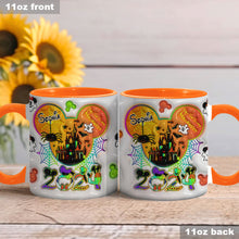 Load image into Gallery viewer, Personalized Halloween Mouse Accent Mug with Custom Name for Kids
