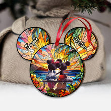 Load image into Gallery viewer, Personalized Romantic Mouse Couple Acrylic Ornament for Christmas
