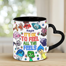 Load image into Gallery viewer, Personalized Heart Handle Mug Custom Name Gift for Mom