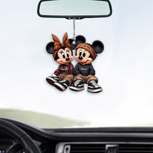 Load image into Gallery viewer, Personalized Couple Mouse Car Ornament Custom Names Gift