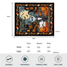 Load image into Gallery viewer, Personalized Halloween Quilt Hello Darkness My Old Friend Gift