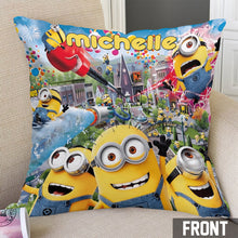Load image into Gallery viewer, Personalized Minion Throw Pillow Custom Name Gift for Kids