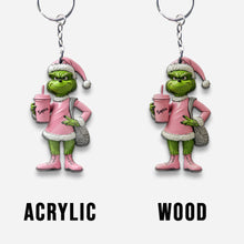 Load image into Gallery viewer, Personalized Grinch Keychain Custom Name Gift for Christmas