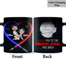 Load image into Gallery viewer, Personalized Star Wars Mug I Love You to the Death Star Gift for Couple