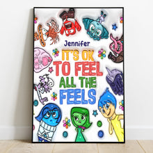 Load image into Gallery viewer, Personalized Canvas Print It's Ok To Feel All The Feels Gift for Kids