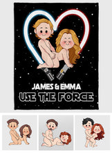 Load image into Gallery viewer, Personalized The Force Blanket Custom Name Romantic Gift