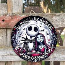 Load image into Gallery viewer, Personalized Nightmare Round Wood Sign Custom Couple Gift for Wedding Anniversary