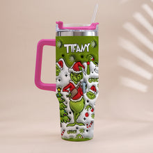 Load image into Gallery viewer, Personalized Grinch Christmas Tumbler with Handle Gift for Mom