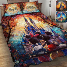 Load image into Gallery viewer, Personalized Mouse Quilt Set Custom Names Unique Gift