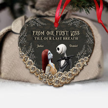 Load image into Gallery viewer, Personalized Nightmare Before Christmas Heart Ornament Custom Names Gift for Couples