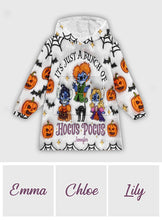 Load image into Gallery viewer, Personalized Halloween Blanket Hoodie Custom Name Soft and Cozy