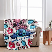 Load image into Gallery viewer, Personalized Double-Sided Flannel Ohana Blanket Gift