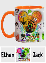 Load image into Gallery viewer, Personalized Halloween Mouse Accent Mug with Custom Name for Kids