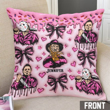 Load image into Gallery viewer, Personalized Horror Movie Fan Throw Pillow Custom Name Gift